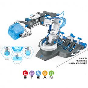 3-in-1 Hydraulic Robot Arm DIY STEM Assemble Block